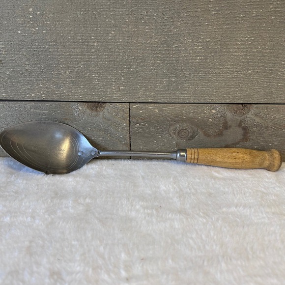 Other - Vintage Genuine Stainless Steel Measuring Spoon Wooden Handle Kitchen Utensil
